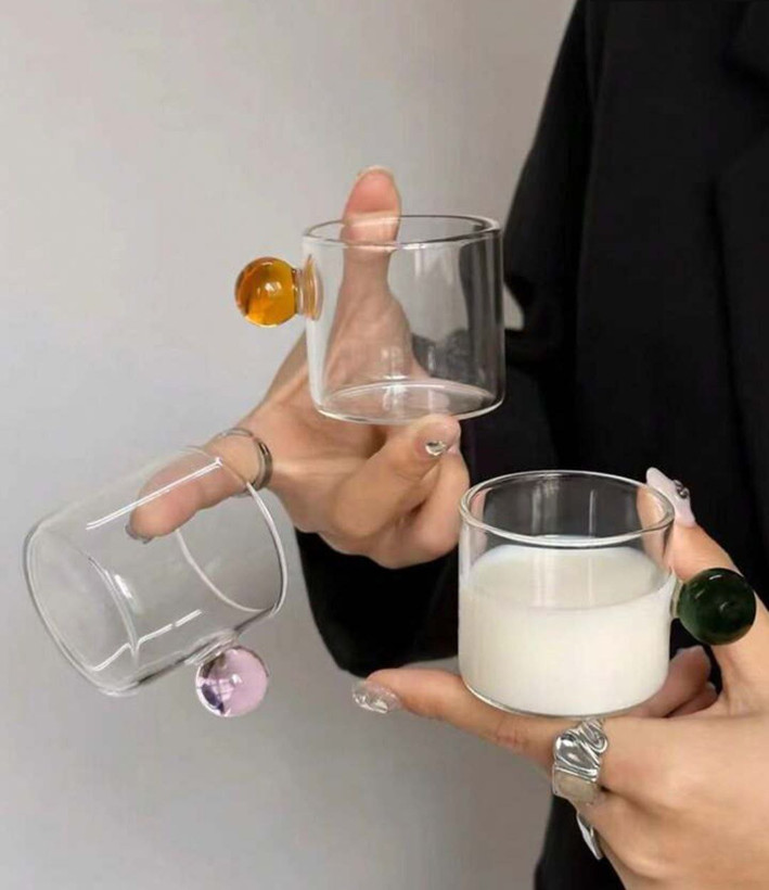 فنجان پیرکس شعله مستقیم دسته توپی رنگی محصول mein ترکیه