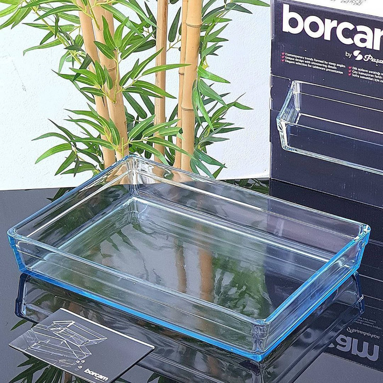 تابه های پیرکس مربع و مستطیل borcam محصول Paşabahçe ترکیه