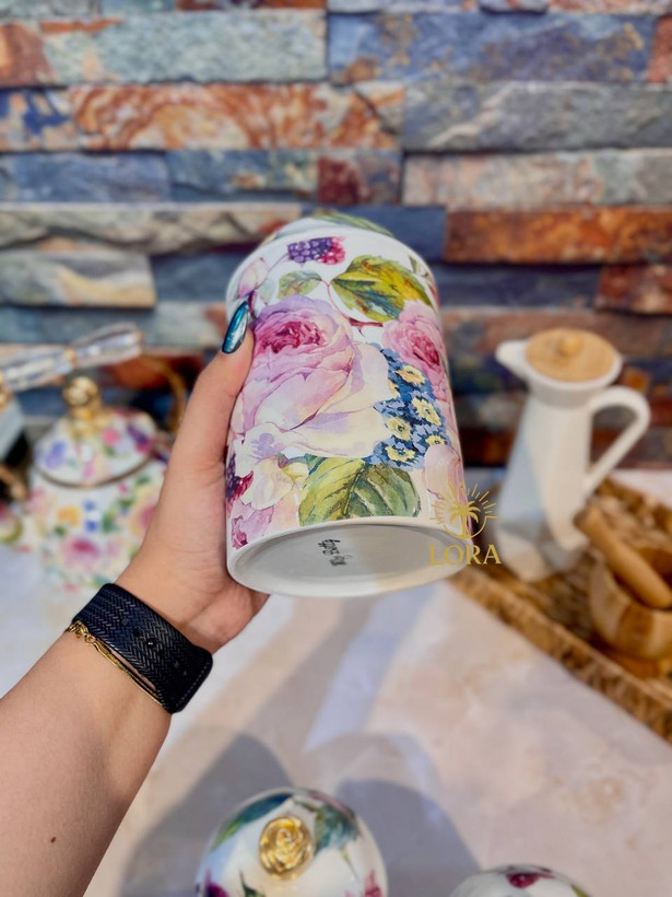 بانکه/ پاسماوری سه تایی چینی از کالکشن Rose Deluxe محصول miss betty ترکیه