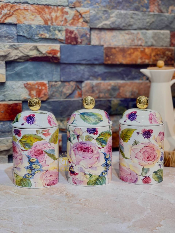 بانکه/ پاسماوری سه تایی چینی از کالکشن Rose Deluxe محصول miss betty ترکیه