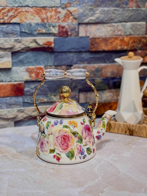 کتری دسته کریستالی از کالکشن Rose Deluxe محصول miss betty ترکیه