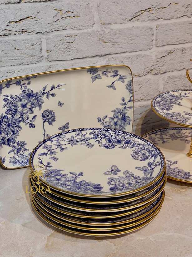عصرانه خوری 15 پارچه blue spring از برند گونول gönül ترکیه