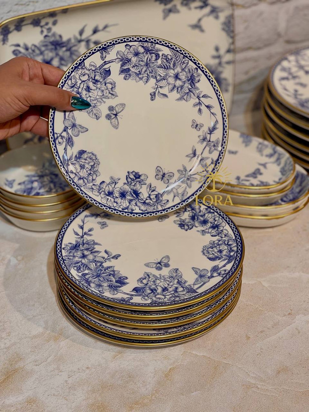 عصرانه خوری 15 پارچه blue spring از برند گونول gönül ترکیه