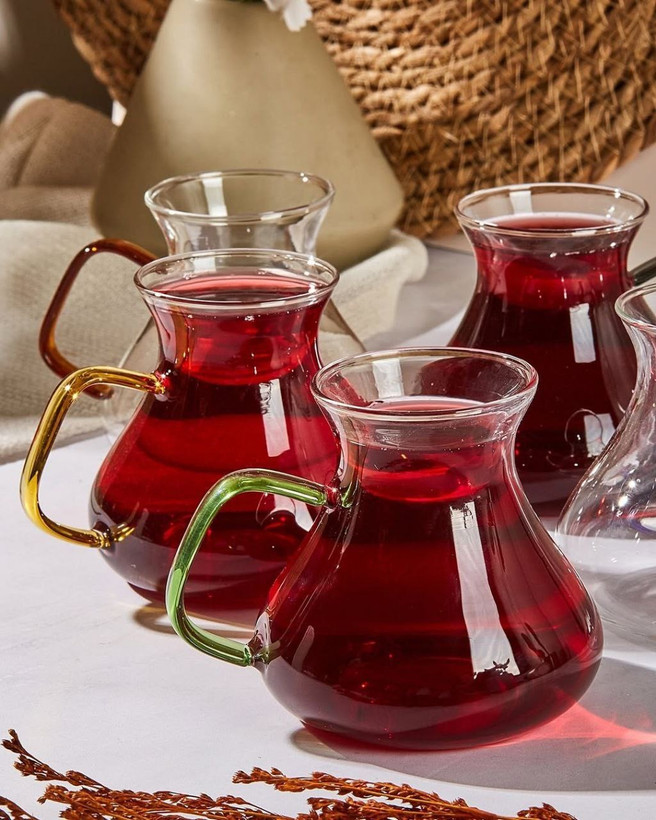 فنجان پیرکس چایخوری شش رنگ Tombik محصول Perotti ترکیه