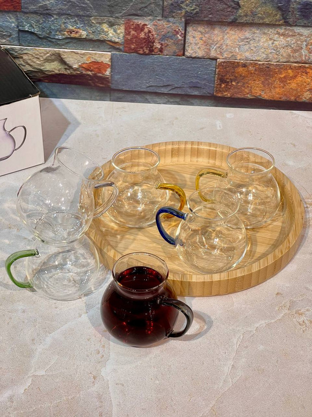 فنجان پیرکس چایخوری شش رنگ محصول Perotti ترکیه