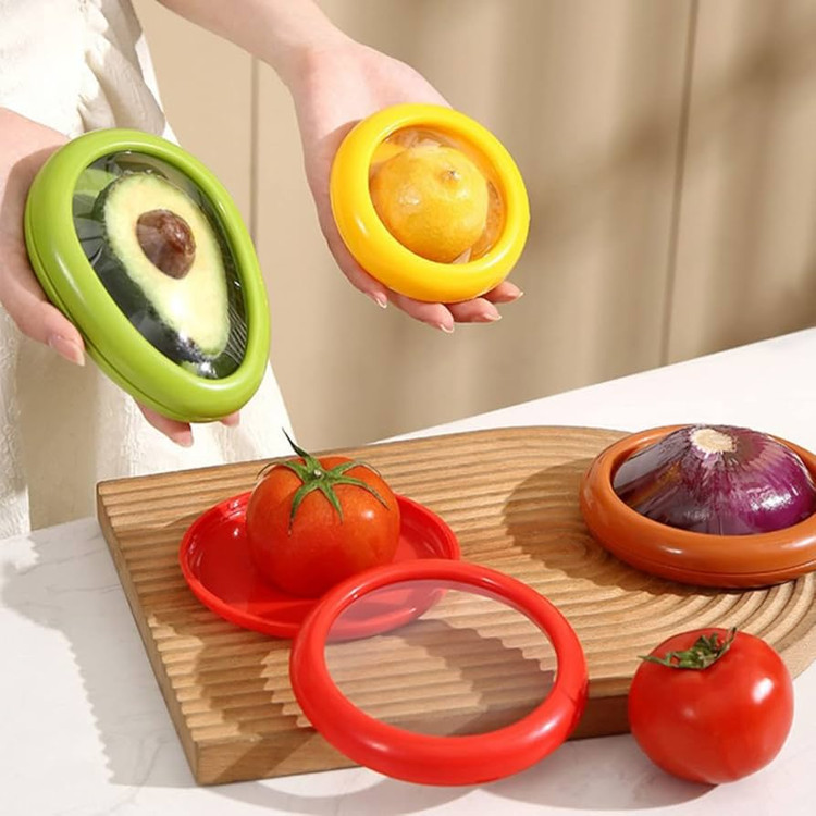 پک ظرف نگهدارنده سیلیکونی 4 تایی یخچال محصول وارداتی