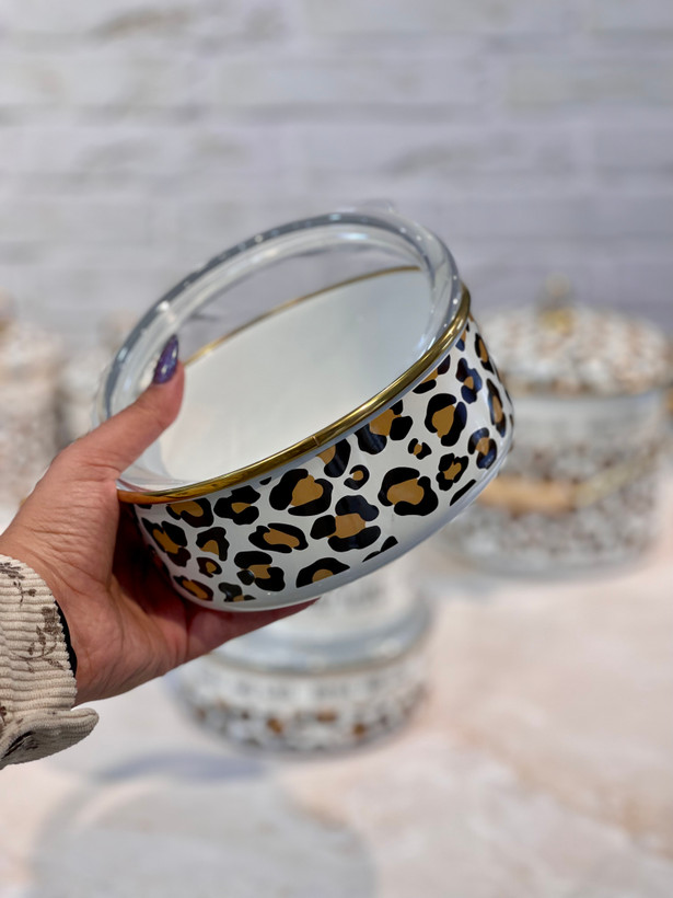 ظرف غذای لعابی سه سایز پلنگی leopar از برند acar ترکیه