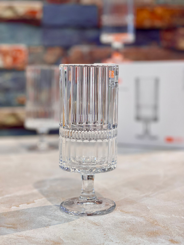 گیلاس و دسر خوری پایه دار دیواره بلند وارداتیdeli glass