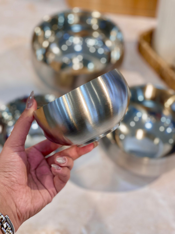کاسه چهار سایز استیل دوجداره محصول وارداتی Unique