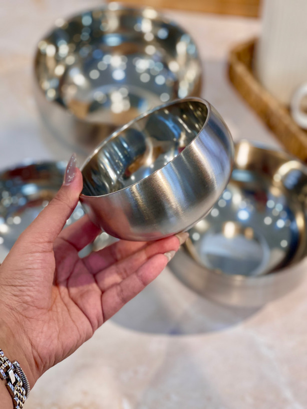 کاسه چهار سایز استیل دوجداره محصول وارداتی Unique