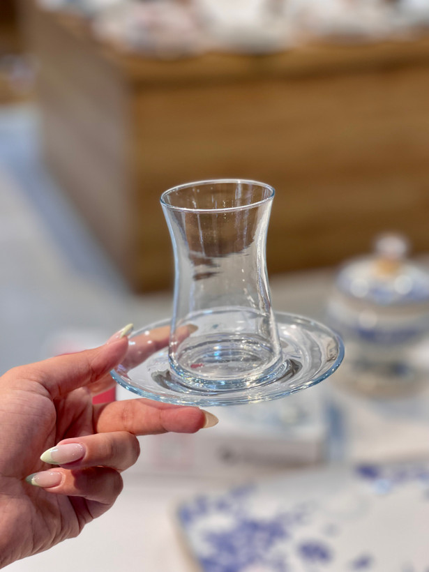 فنجان نعلبکی چای خوری Aqua محصول Paşabahçe ترکیه