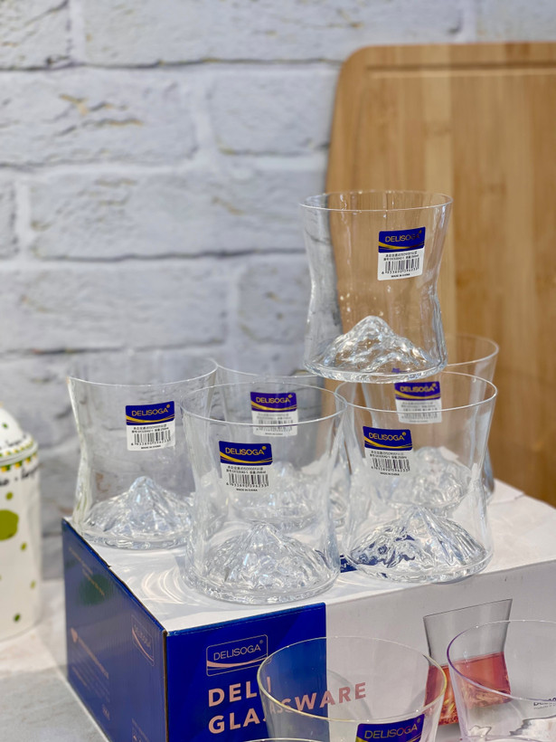 نیم لیوان کوه یخ رنگی و ساده محصول وارداتی Deli Glass